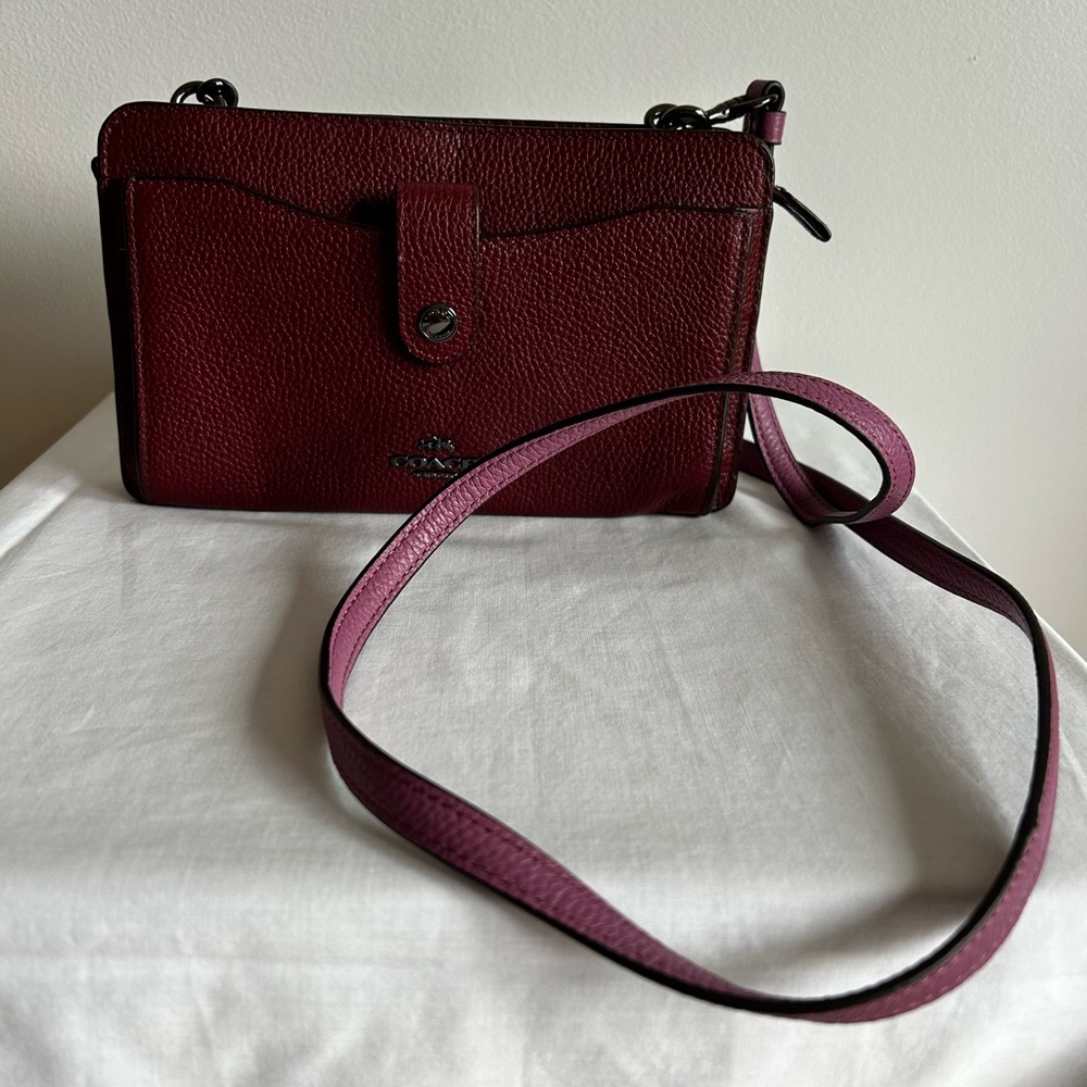 Coach crossbody/clutch bag with removable wallet
